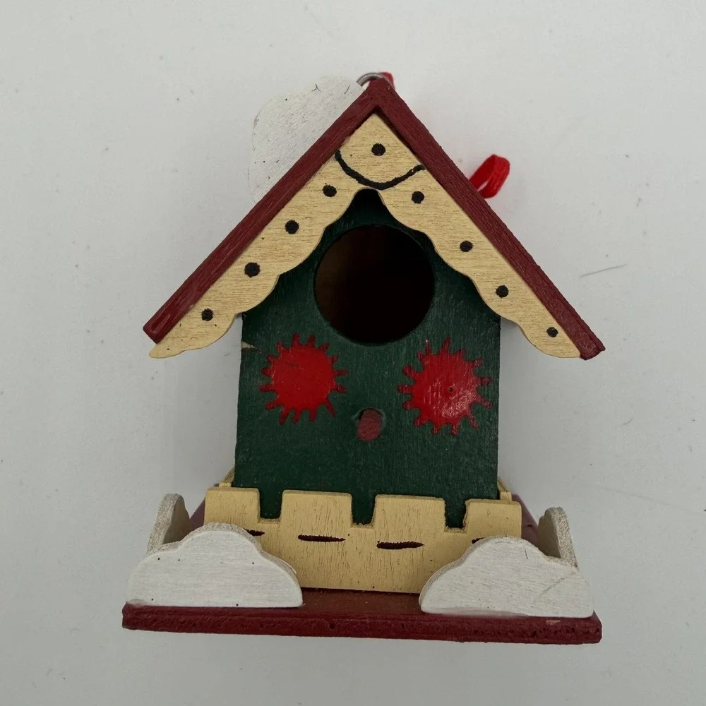 Vintage‎ House of Lloyd 1997 Wooden Birdhouse Christmas Ornament Holiday Decor
